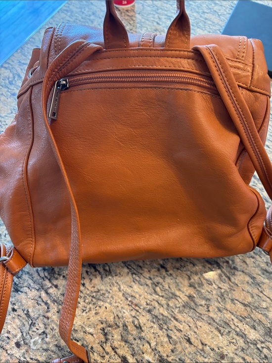 Lancaster Paris Soft Vintage Nova Full-Grain Cowhide Leather Backpack Cognac main image 5